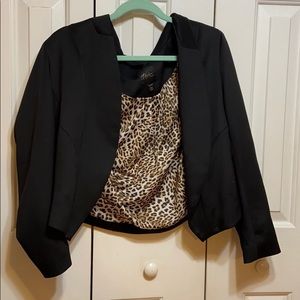 Black and Leopard Blazer